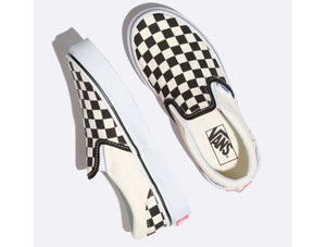 Zapatilla Vans Slip-On Checkerboard Junior Blanco